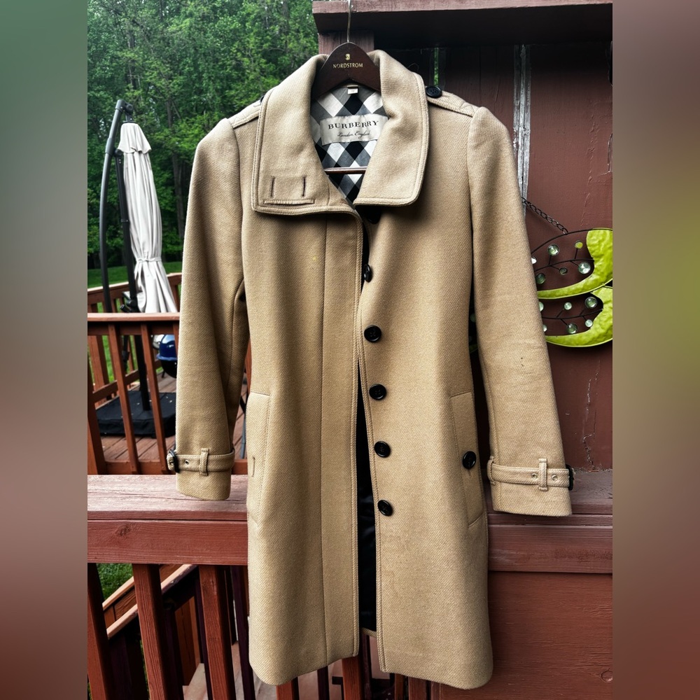 Burberry Tan Wool Coat for Women